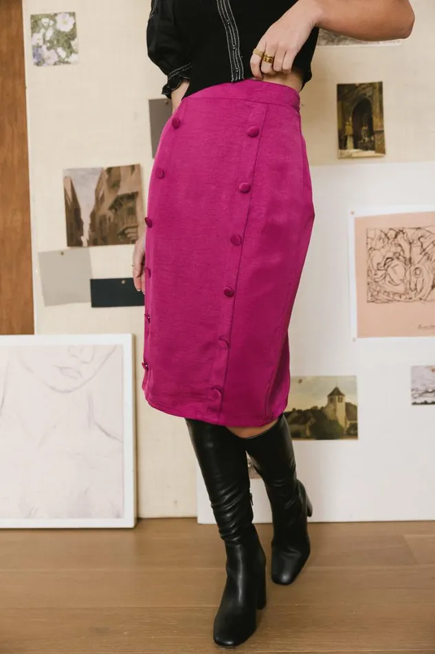 Bohme Skirts Elizabeth Skirt In Magenta 8211 FINAL SALE Magenta 8211 Women Bohme Skirts Elizabeth Skirt In Magenta 8211 FINAL SALE Magenta 8211 Women