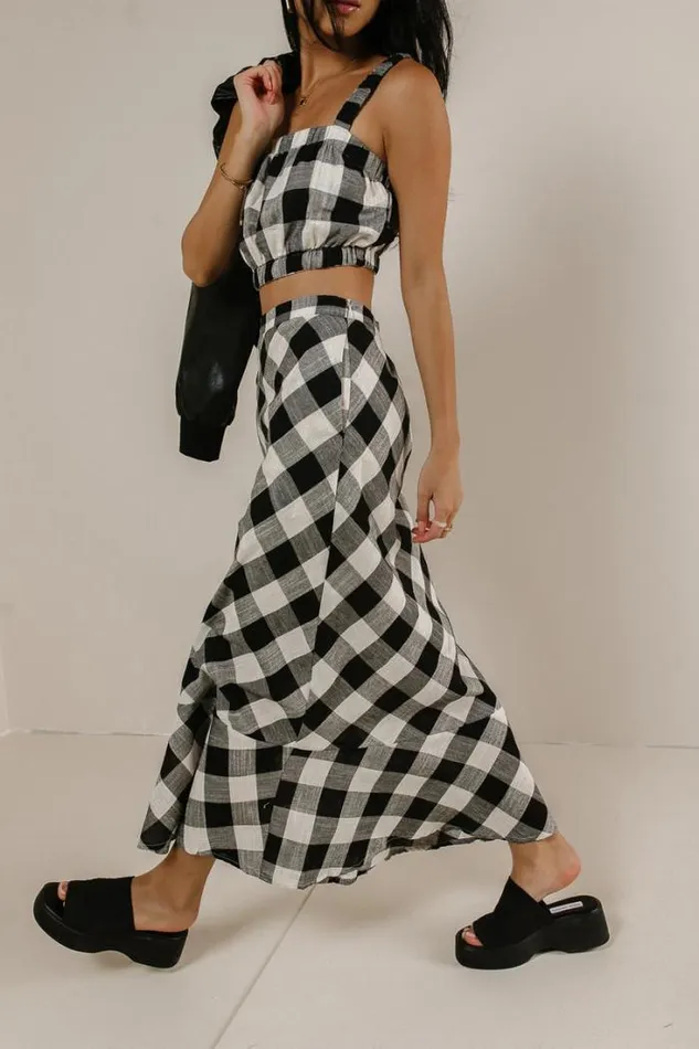 Bohme Skirts Jasmine Plaid Skirt Black 8211 Women