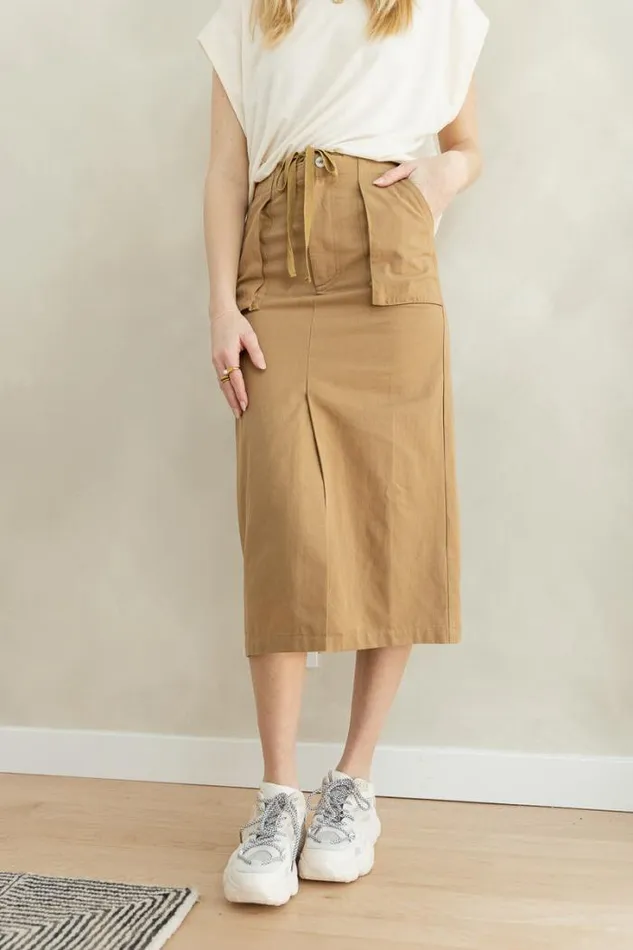Bohme Skirts Kylie Midi Skirt In Khaki Khaki 8211 Women Bohme Skirts Kylie Midi Skirt In Khaki Khaki 8211 Women