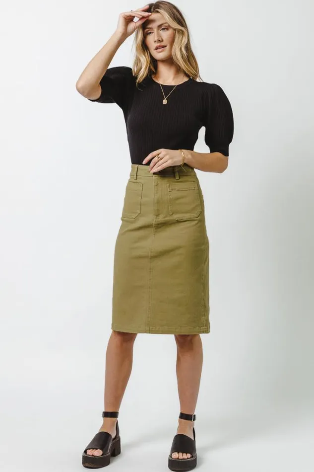 Bohme Skirts Sofia Skirt In Olive Olive 8211 Women