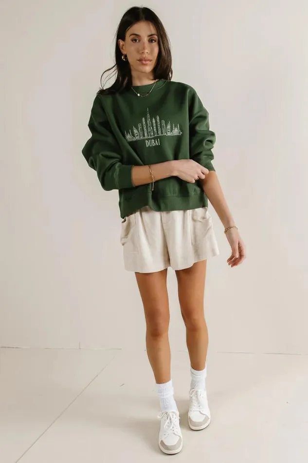 Bohme Sweaters Dubai Embroidered Sweatshirt Green 8211 Women Bohme Sweaters Dubai Embroidered Sweatshirt Green 8211 Women