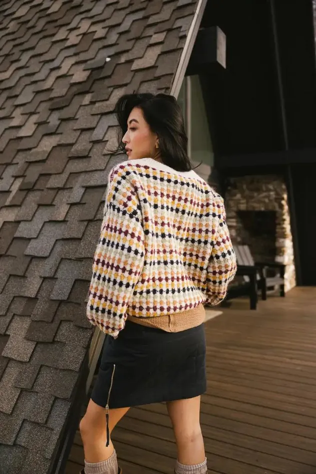 Bohme Sweaters Hexagon Knit Sweater In Cream 8211 FINAL SALE Cream 8211 Women Bohme Sweaters Hexagon Knit Sweater In Cream 8211 FINAL SALE Cream 8211 Women