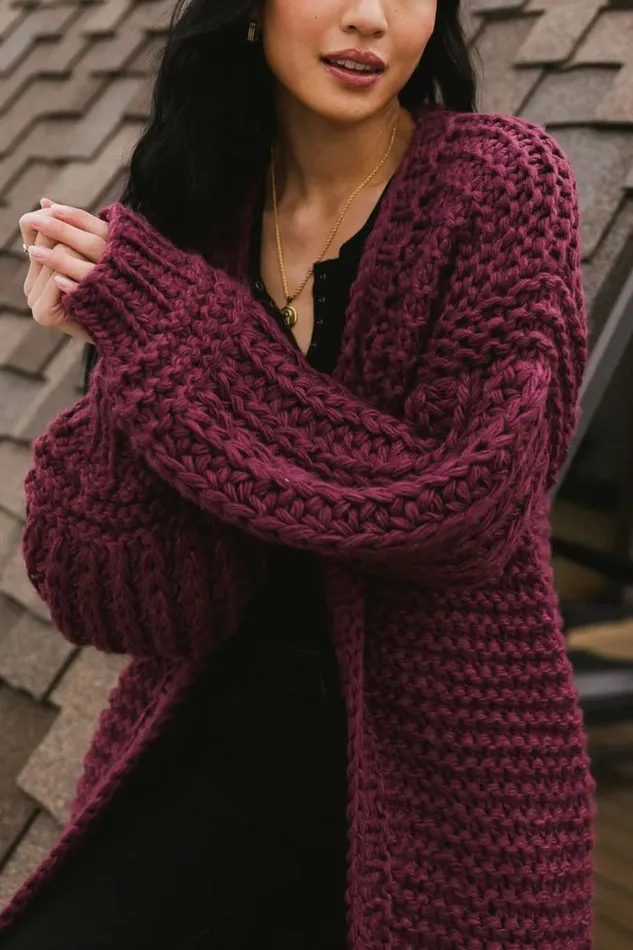 Bohme Sweaters Marlee Long Cardigan In Purple Purple 8211 Women Bohme Sweaters Marlee Long Cardigan In Purple Purple 8211 Women