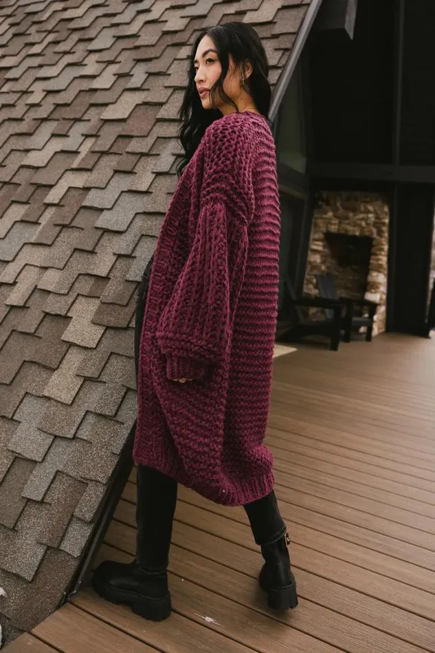 Bohme Sweaters Marlee Long Cardigan In Purple Purple 8211 Women Bohme Sweaters Marlee Long Cardigan In Purple Purple 8211 Women