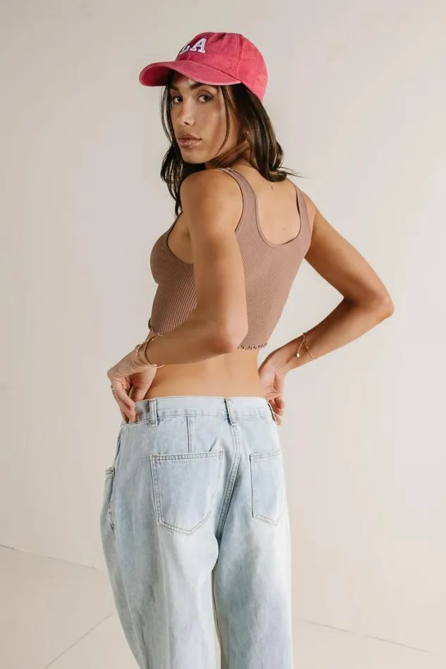 Bohme Tees and Tanks Everleigh Cropped Tank In Mocha Mocha 8211 Women Bohme Tees and Tanks Everleigh Cropped Tank In Mocha Mocha 8211 Women