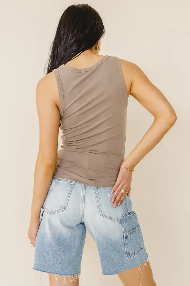 Bohme Tees and Tanks Harlowe Tank In Mocha 8211 FINAL SALE Mocha 8211 Women Bohme Tees and Tanks Harlowe Tank In Mocha 8211 FINAL SALE Mocha 8211 Women