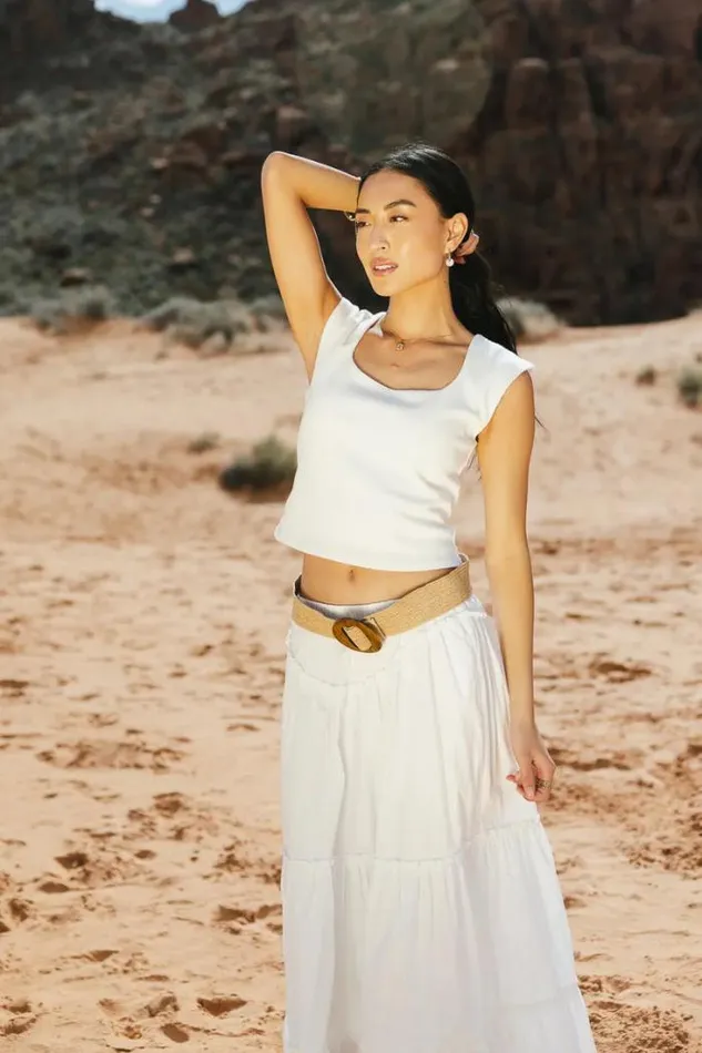 Bohme Tops Aella Ribbed Top In White White 8211 Women Bohme Tops Aella Ribbed Top In White White 8211 Women