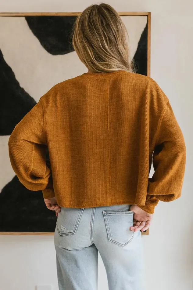 Bohme Tops Beck Knit Top 8211 FINAL SALE Camel 8211 Women Bohme Tops Beck Knit Top 8211 FINAL SALE Camel 8211 Women