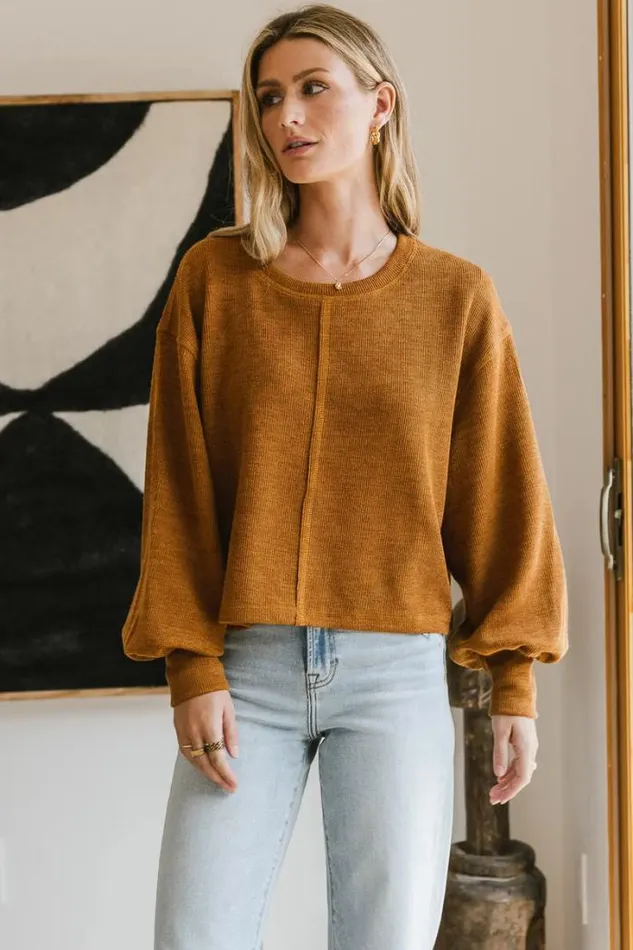 Bohme Tops Beck Knit Top 8211 FINAL SALE Camel 8211 Women Bohme Tops Beck Knit Top 8211 FINAL SALE Camel 8211 Women