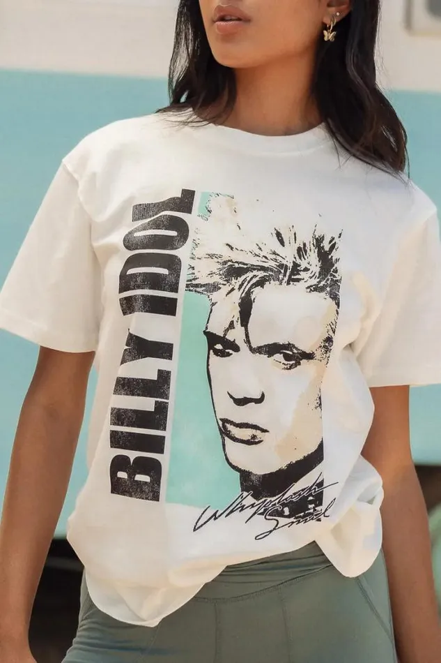 Bohme Tops Billy Idol Graphic Tee 8211 FINAL SALE White 8211 Women