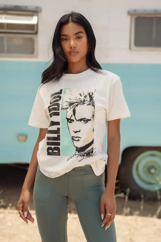 Bohme Tops Billy Idol Graphic Tee 8211 FINAL SALE White 8211 Women Bohme Tops Billy Idol Graphic Tee 8211 FINAL SALE White 8211 Women