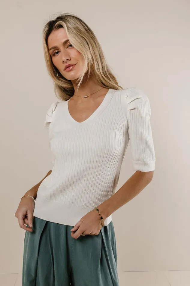 Bohme Tops Brea Ribbed Top In Cream Cream 8211 Women Bohme Tops Brea Ribbed Top In Cream Cream 8211 Women