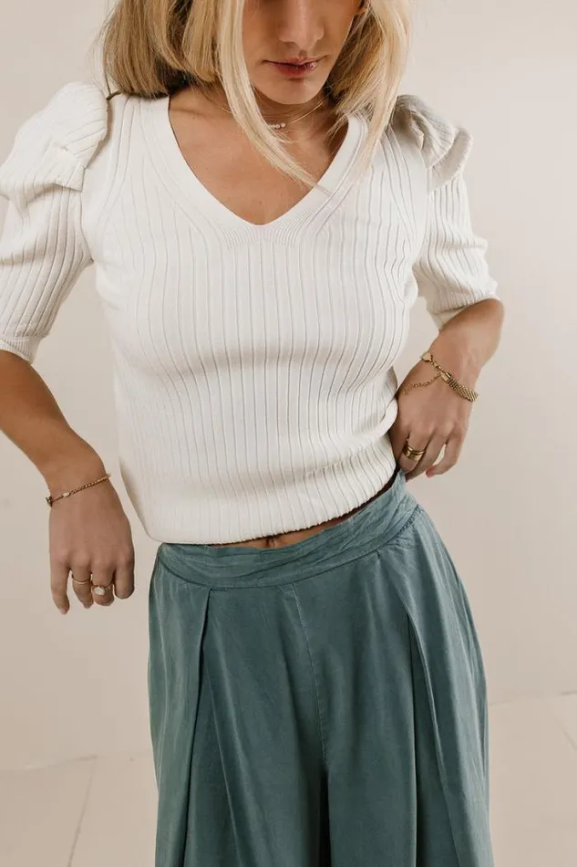 Bohme Tops Brea Ribbed Top In Cream Cream 8211 Women Bohme Tops Brea Ribbed Top In Cream Cream 8211 Women