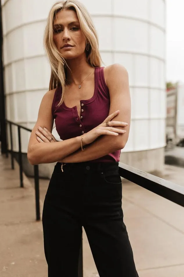 Bohme Tops Casey Tank Top 8211 FINAL SALE Wine 8211 Women Bohme Tops Casey Tank Top 8211 FINAL SALE Wine 8211 Women
