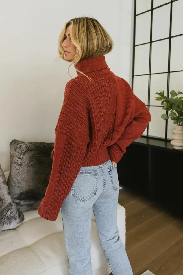 Bohme Tops Catherine Turtleneck Sweater In Brick Brick 8211 Women Bohme Tops Catherine Turtleneck Sweater In Brick Brick 8211 Women