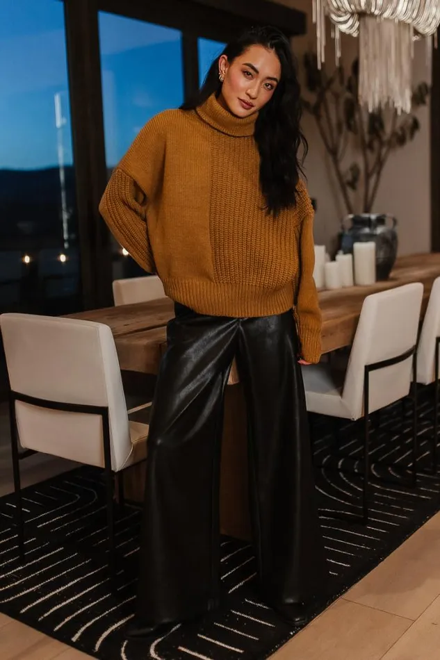Bohme Tops Catherine Turtleneck Sweater In Brown Brown 8211 Women Bohme Tops Catherine Turtleneck Sweater In Brown Brown 8211 Women