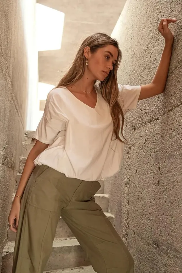 Bohme Tops Chelsey Top In White 8211 FINAL SALE White 8211 Women