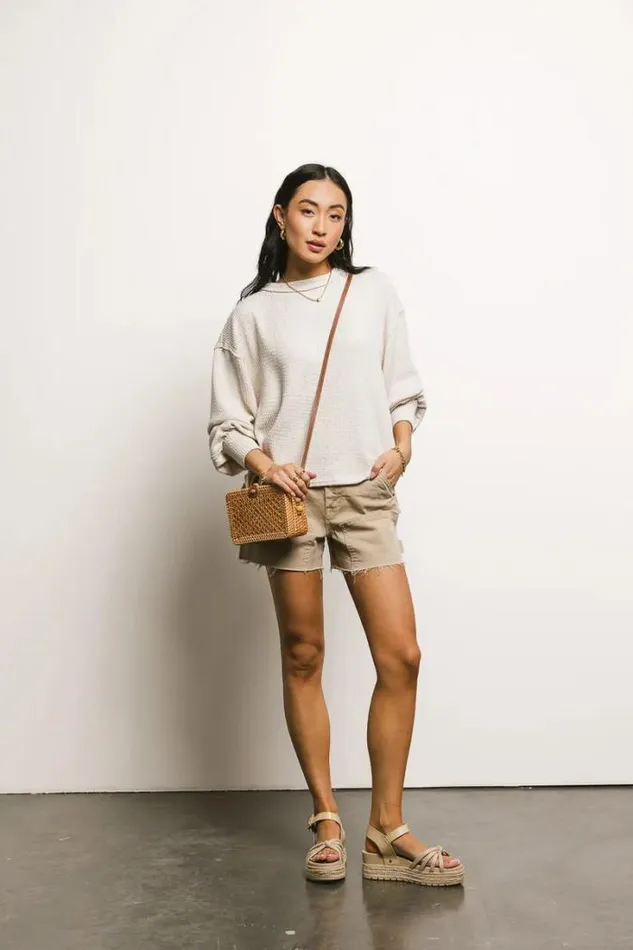 Bohme Tops Delaney Ribbed Knit Top In Cream Cream 8211 Women Bohme Tops Delaney Ribbed Knit Top In Cream Cream 8211 Women
