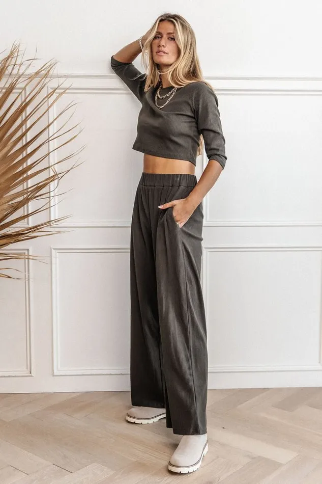 Bohme Tops Demetri Ribbed Top 8211 FINAL SALE Mocha 8211 Women Bohme Tops Demetri Ribbed Top 8211 FINAL SALE Mocha 8211 Women
