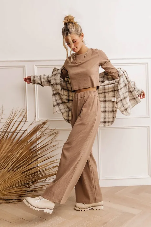 Bohme Tops Demetri Ribbed Top 8211 FINAL SALE Mocha 8211 Women Bohme Tops Demetri Ribbed Top 8211 FINAL SALE Mocha 8211 Women