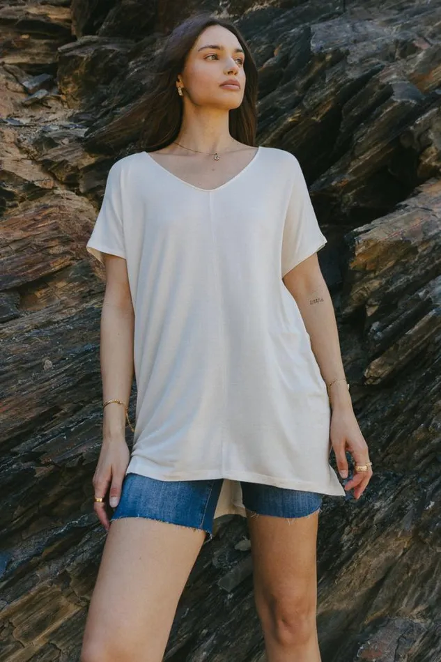 Bohme Tops Demi Oversized Top In Cream 8211 FINAL SALE Cream 8211 Women Bohme Tops Demi Oversized Top In Cream 8211 FINAL SALE Cream 8211 Women