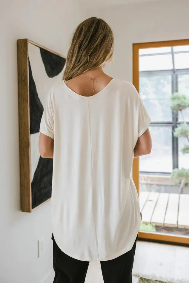 Bohme Tops Demi Oversized Top In Cream 8211 FINAL SALE Cream 8211 Women Bohme Tops Demi Oversized Top In Cream 8211 FINAL SALE Cream 8211 Women
