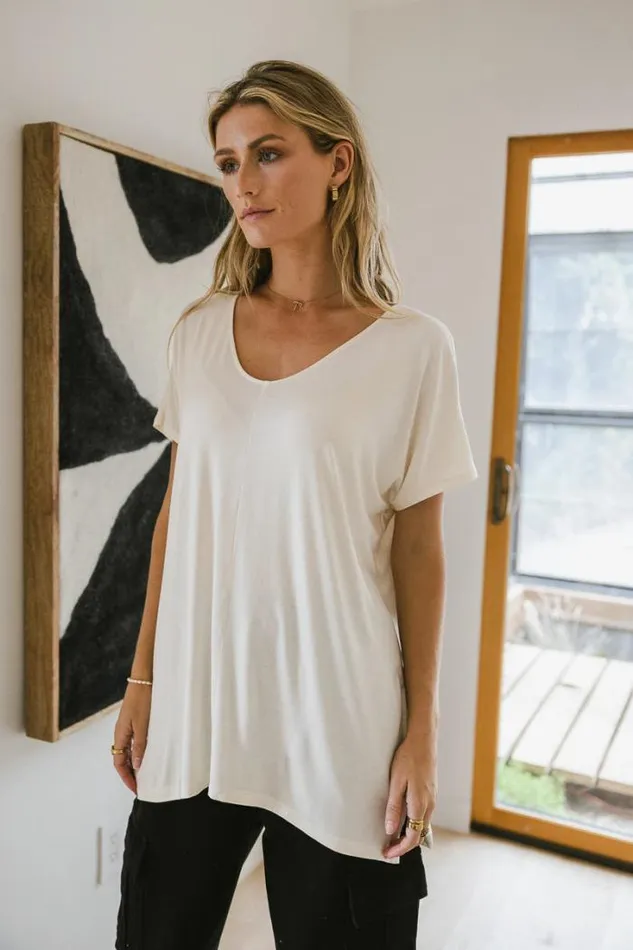 Bohme Tops Demi Oversized Top In Cream 8211 FINAL SALE Cream 8211 Women Bohme Tops Demi Oversized Top In Cream 8211 FINAL SALE Cream 8211 Women