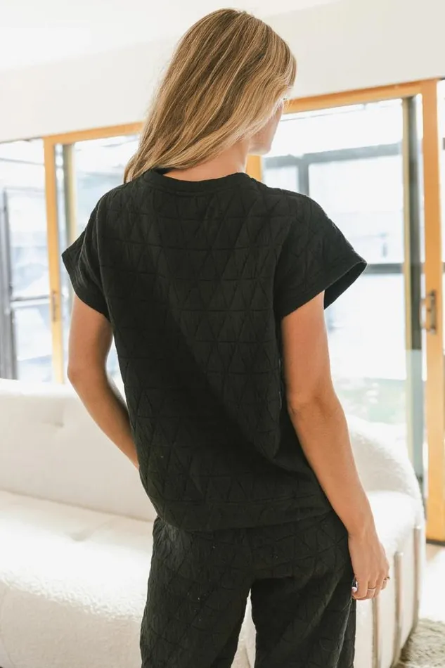 Bohme Tops Elora Quilted Top In Black 8211 FINAL SALE Black 8211 Women Bohme Tops Elora Quilted Top In Black 8211 FINAL SALE Black 8211 Women