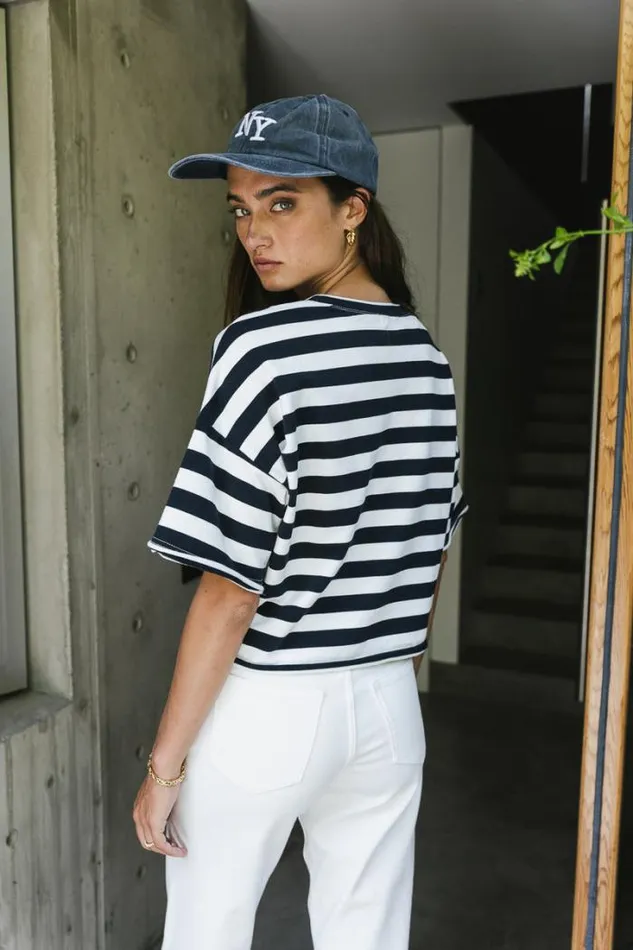 Bohme Tops Felix Striped Top In Navy Navy 8211 Women Bohme Tops Felix Striped Top In Navy Navy 8211 Women