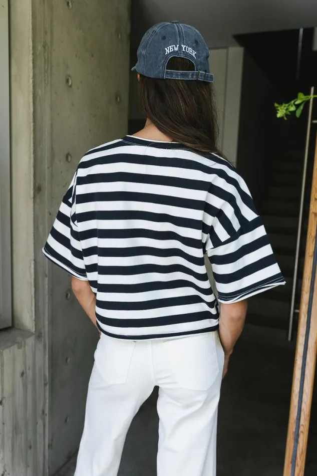 Bohme Tops Felix Striped Top In Navy Navy 8211 Women Bohme Tops Felix Striped Top In Navy Navy 8211 Women