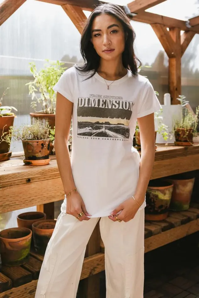 Bohme Tops From Another Dimension Graphic Tee 8211 FINAL SALE White 8211 Women Bohme Tops From Another Dimension Graphic Tee 8211 FINAL SALE White 8211 Women