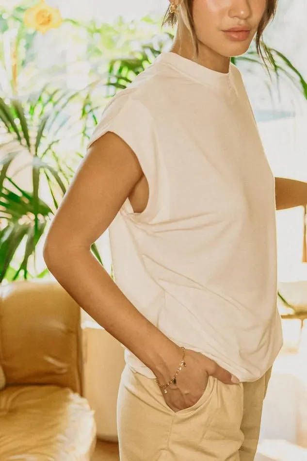 Bohme Tops Greta Muscle Tee In Cream Cream 8211 Women Bohme Tops Greta Muscle Tee In Cream Cream 8211 Women