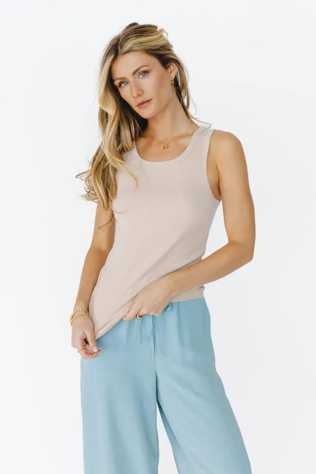 Bohme Tops Harlowe Tank In Tan Tan 8211 Women Bohme Tops Harlowe Tank In Tan Tan 8211 Women