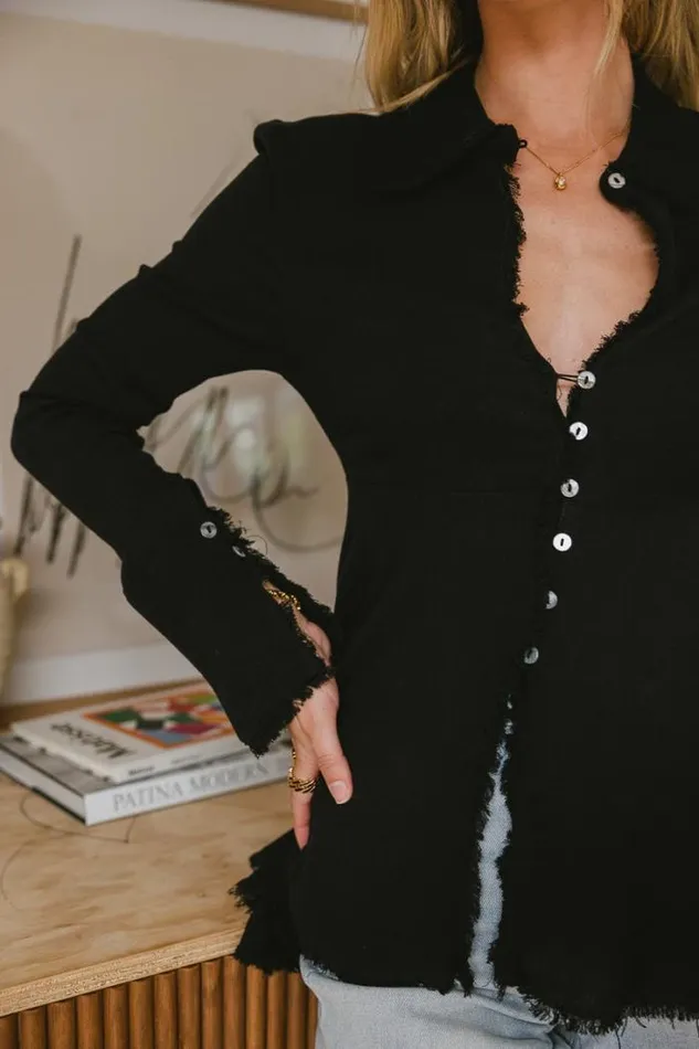 Bohme Tops Jesse Fringe Top In Black 8211 FINAL SALE Black 8211 Women Bohme Tops Jesse Fringe Top In Black 8211 FINAL SALE Black 8211 Women