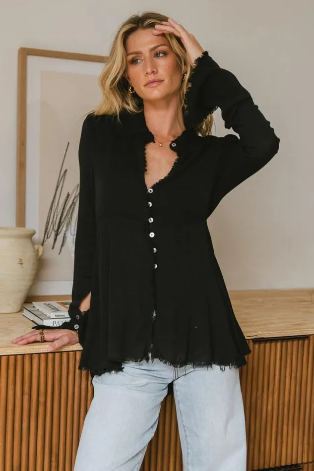 Bohme Tops Jesse Fringe Top In Black 8211 FINAL SALE Black 8211 Women Bohme Tops Jesse Fringe Top In Black 8211 FINAL SALE Black 8211 Women