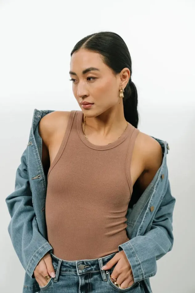Bohme Tops Kendall Tank In Mocha Mocha 8211 Women Bohme Tops Kendall Tank In Mocha Mocha 8211 Women