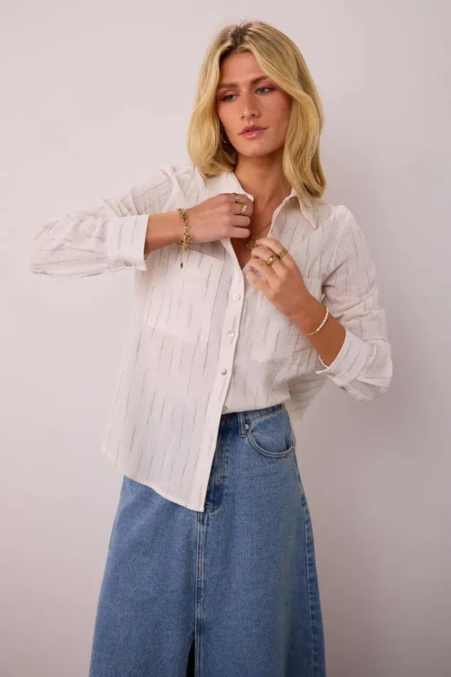 Bohme Tops Libby Printed Button Up Cream 8211 Women Bohme Tops Libby Printed Button Up Cream 8211 Women