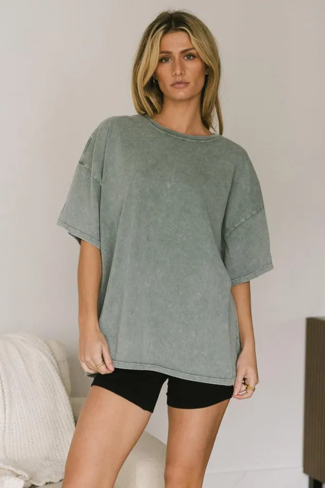Bohme Tops Lily Oversized TShirt In Sage Sage 8211 Women Bohme Tops Lily Oversized TShirt In Sage Sage 8211 Women