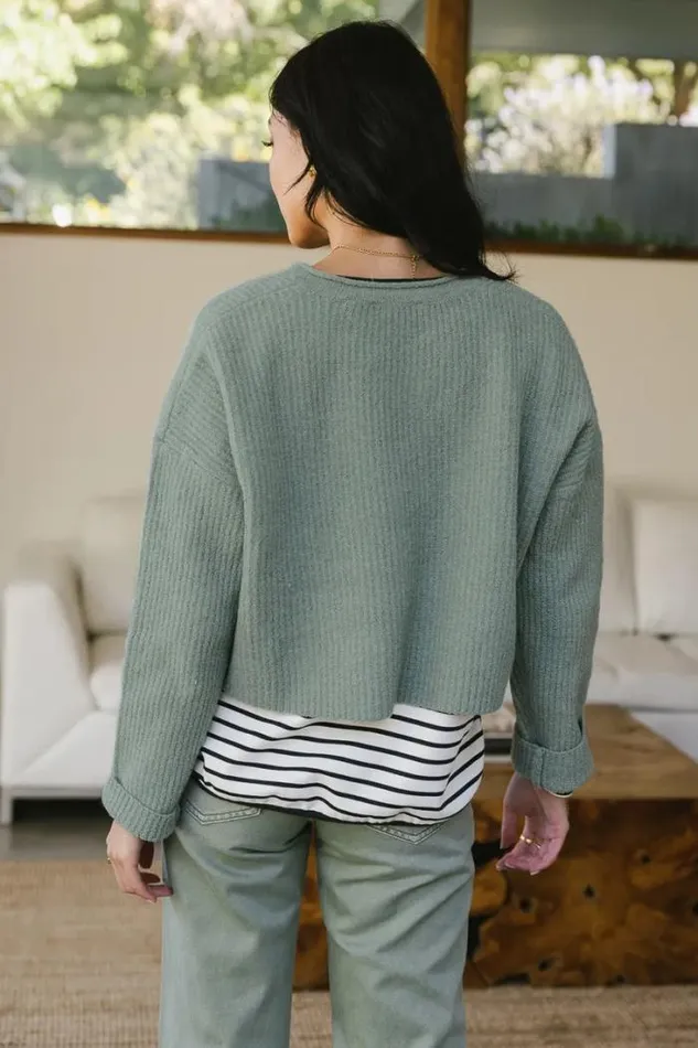 Bohme Tops Lyra VNeck Sweater In Sage Sage 8211 Women Bohme Tops Lyra VNeck Sweater In Sage Sage 8211 Women