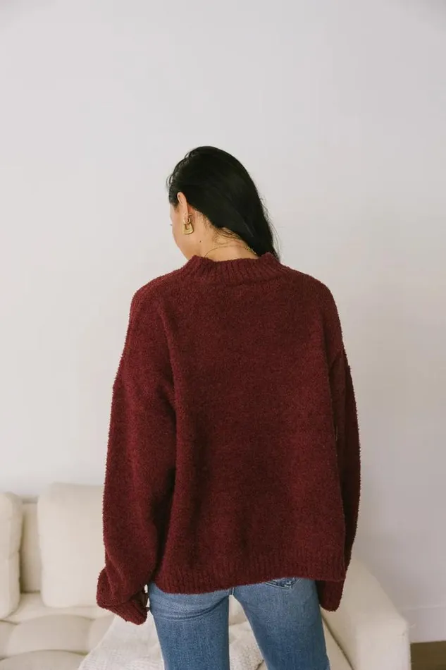 Bohme Tops Madilyn Cozy Sweater In Wine Wine 8211 Women Bohme Tops Madilyn Cozy Sweater In Wine Wine 8211 Women