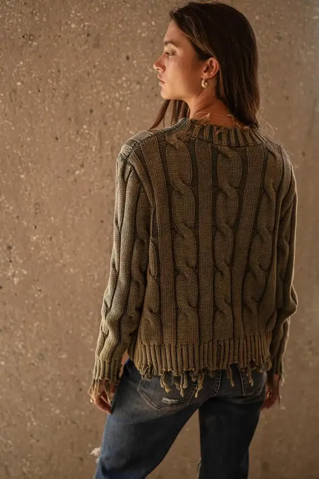 Bohme Tops Mari Distressed Sweater In Green Green 8211 Women Bohme Tops Mari Distressed Sweater In Green Green 8211 Women