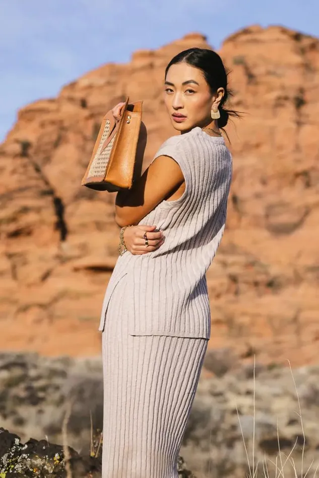 Bohme Tops Meilani Ribbed Sweater Vest In Taupe Taupe 8211 Women Bohme Tops Meilani Ribbed Sweater Vest In Taupe Taupe 8211 Women