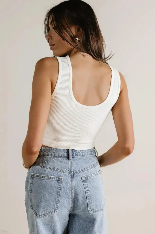 Bohme Tops Nova Cropped Tank In Cream Cream 8211 Women Bohme Tops Nova Cropped Tank In Cream Cream 8211 Women