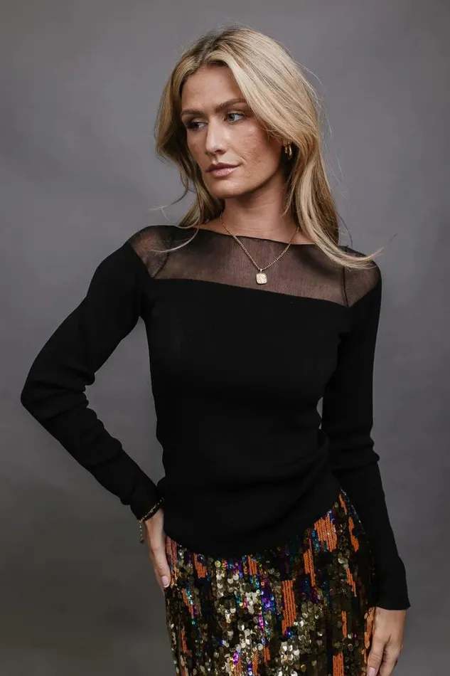 Bohme Tops Nyla Ribbed Top 8211 FINAL SALE Black 8211 Women Bohme Tops Nyla Ribbed Top 8211 FINAL SALE Black 8211 Women
