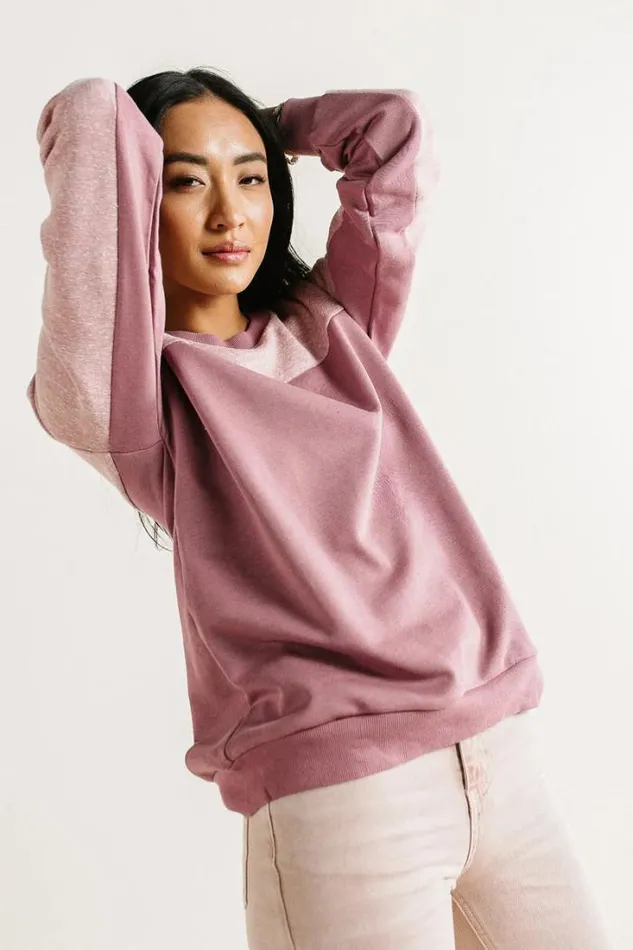 Bohme Tops Olivia Colorblock Sweatshirt Mauve 8211 Women Bohme Tops Olivia Colorblock Sweatshirt Mauve 8211 Women