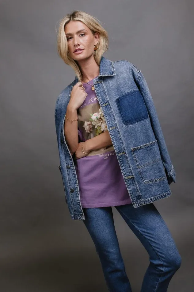 Bohme Tops Peonies In A Vase Graphic Tee Purple 8211 Women Bohme Tops Peonies In A Vase Graphic Tee Purple 8211 Women