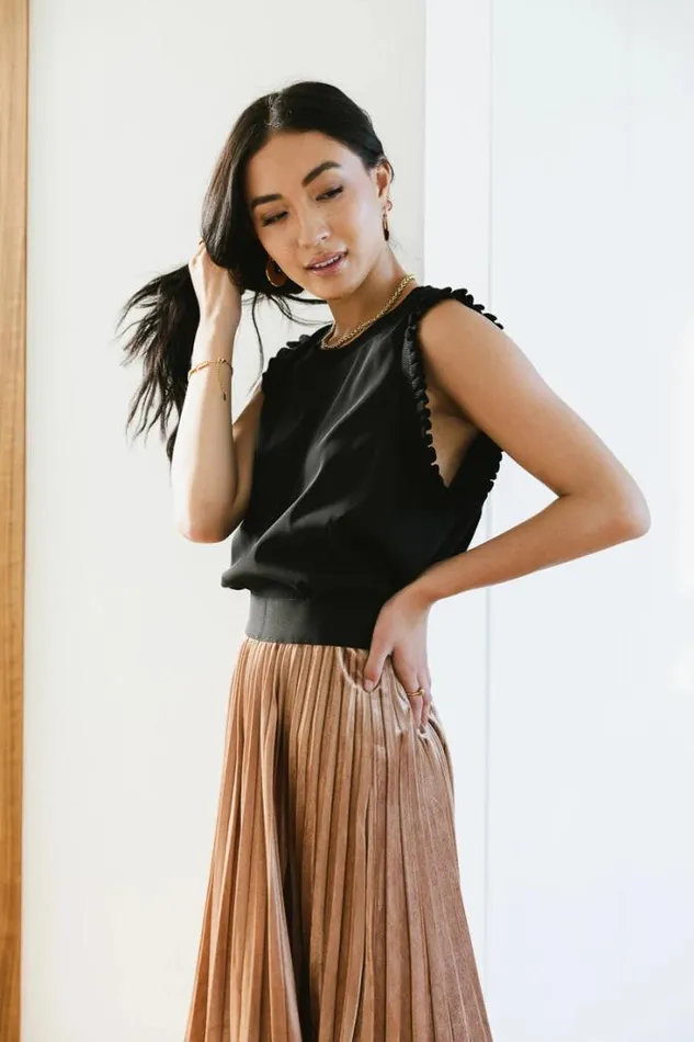 Bohme Tops Rosie Tank Top In Black 8211 FINAL SALE Black 8211 Women Bohme Tops Rosie Tank Top In Black 8211 FINAL SALE Black 8211 Women