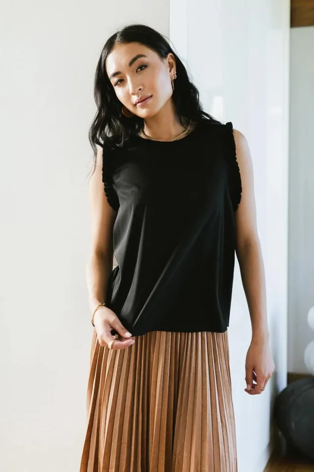Bohme Tops Rosie Tank Top In Black 8211 FINAL SALE Black 8211 Women Bohme Tops Rosie Tank Top In Black 8211 FINAL SALE Black 8211 Women