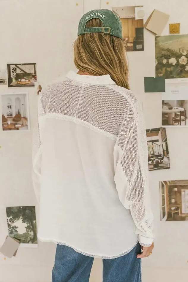 Bohme Tops Victoria Contrast Button Up In White White 8211 Women Bohme Tops Victoria Contrast Button Up In White White 8211 Women