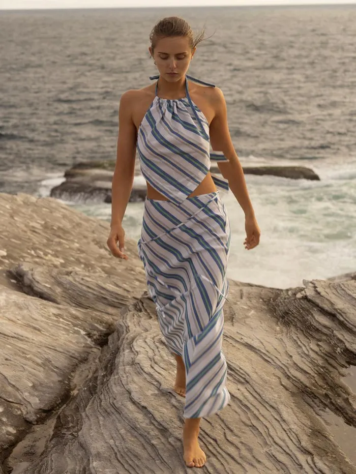 BONDI BORN Matching Separates Arezzo Bias Skirt 8211 Lapis 8211 Women BONDI BORN Matching Separates Arezzo Bias Skirt 8211 Lapis 8211 Women